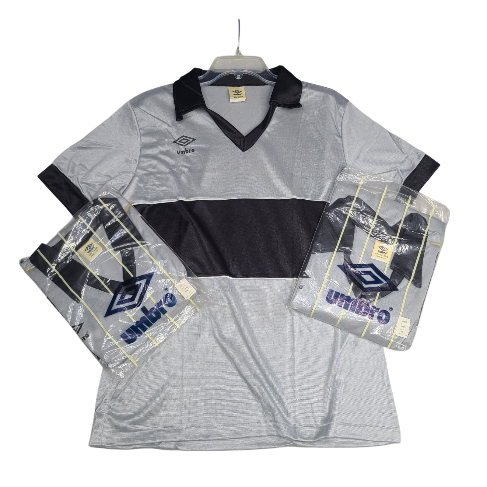 Vintage 70s Umbro Soccer Football Jersey Adult Large USA DEADSTOCK in Plastic