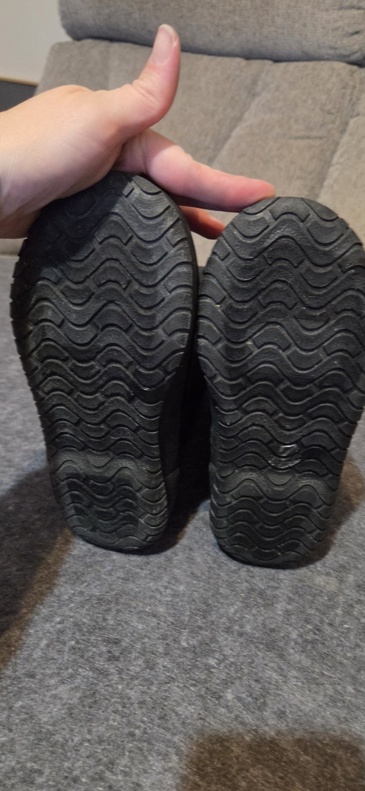 Bogs Rainboot Plush Kids Black Lined Pull-On Rain Boots US 4 EU 37