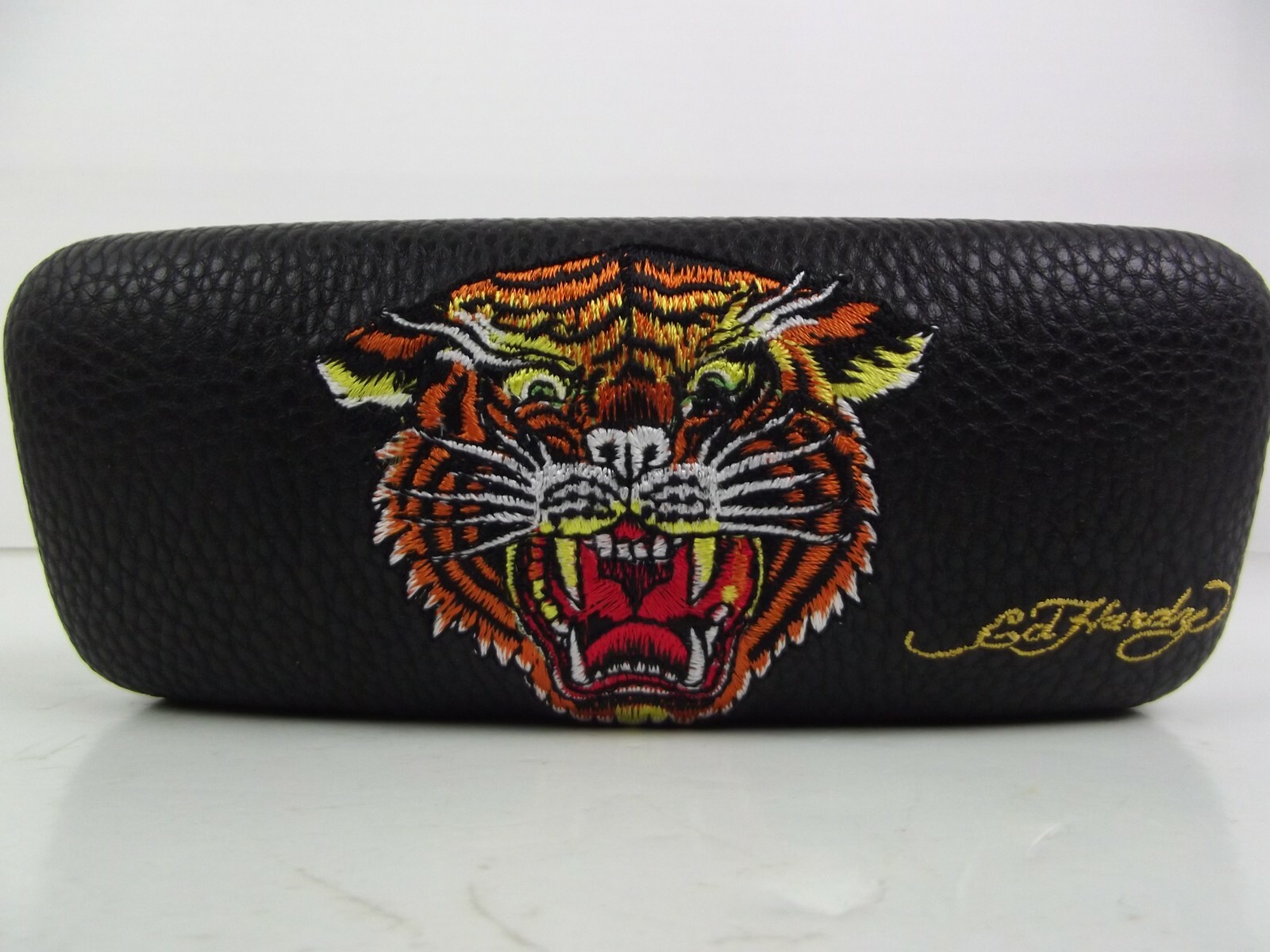 Ed Hardy Eyewear Glasses Sunglasses Hard Case Clam Shell Embroidery Tiger New