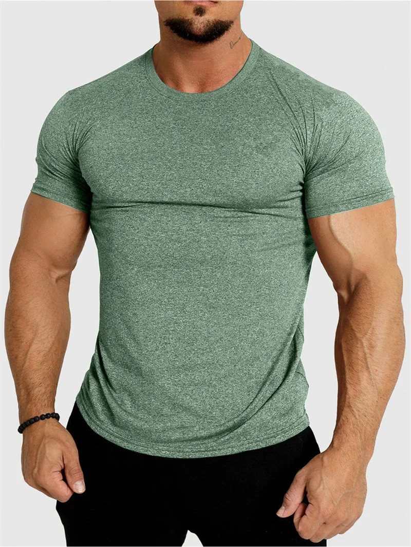 2025 New Tight sports T-shirt quick drying fitness sportswear short sleeve tops