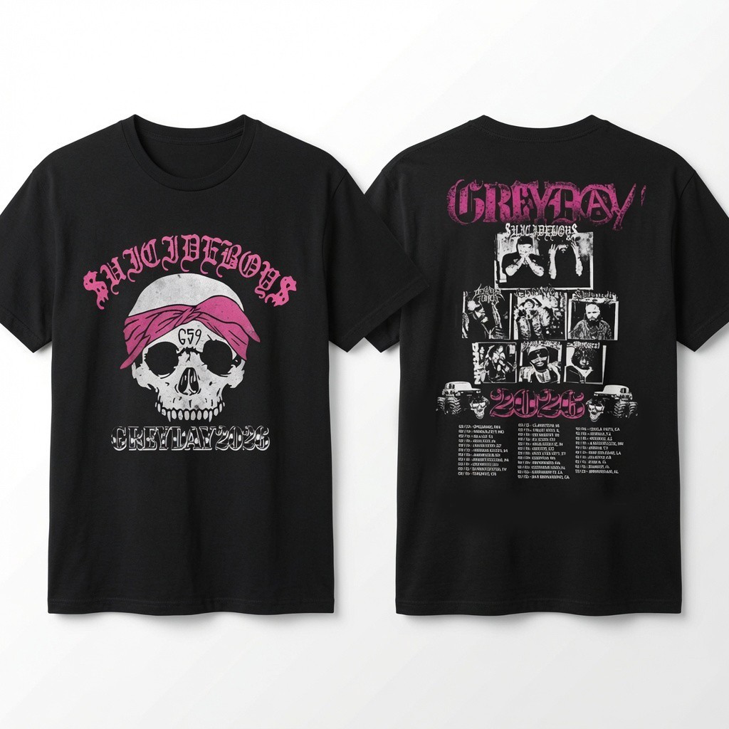 Suicideboys Grey Day 2026 Tour North America T-Shirt Concert Tee Merch