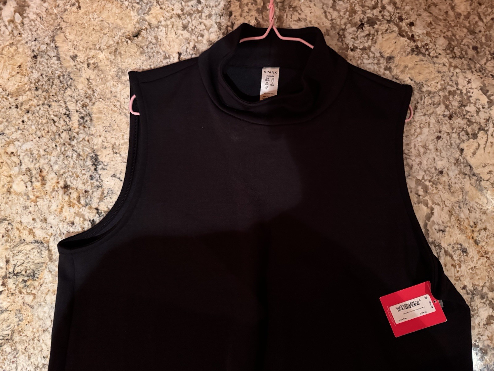 Spanx airessentials mock neck dress, sleeveless, “Very Black” Shift Dress Size M