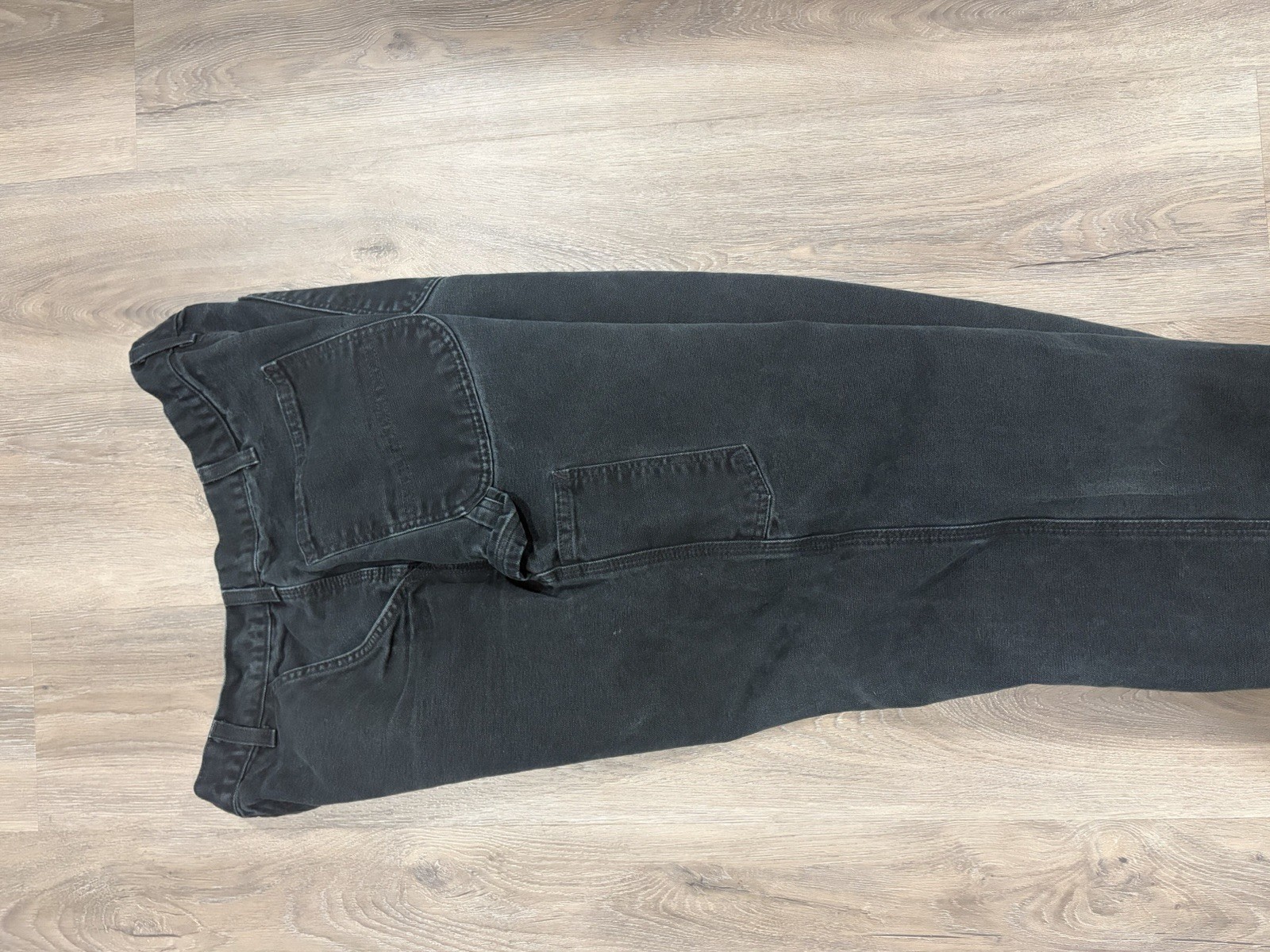 Vintage Carhartt Men’s Faded Black Canvas Carpenter Pants Loose Fit Leg Logo 36
