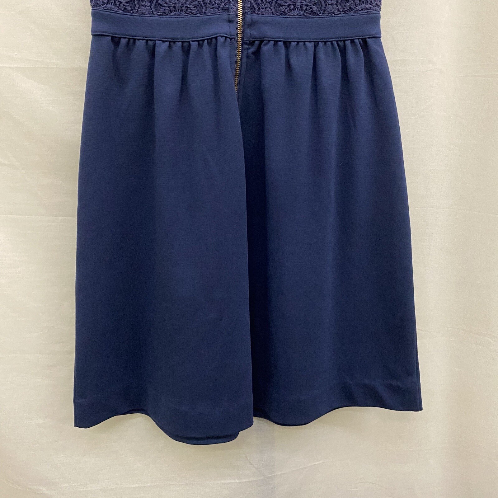 Lilly Pulitzer Womens Sz XS Rhea Navy Crochet Fit And Flare Sleeveless Dress