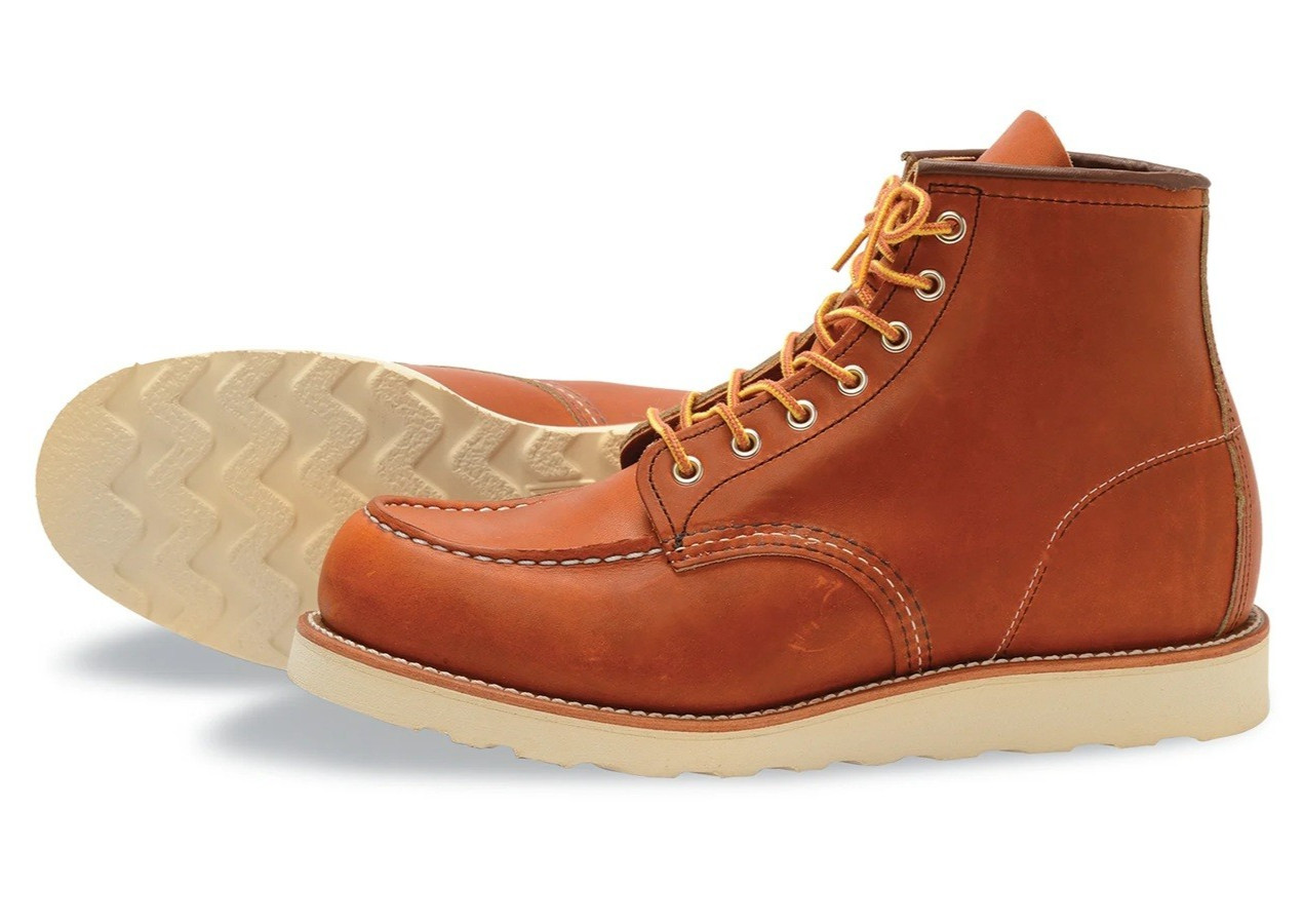 Red Wing Shoes 10875 Boots Brown Leather Moc Toe Work Wedge Sole Mens Size 13 D