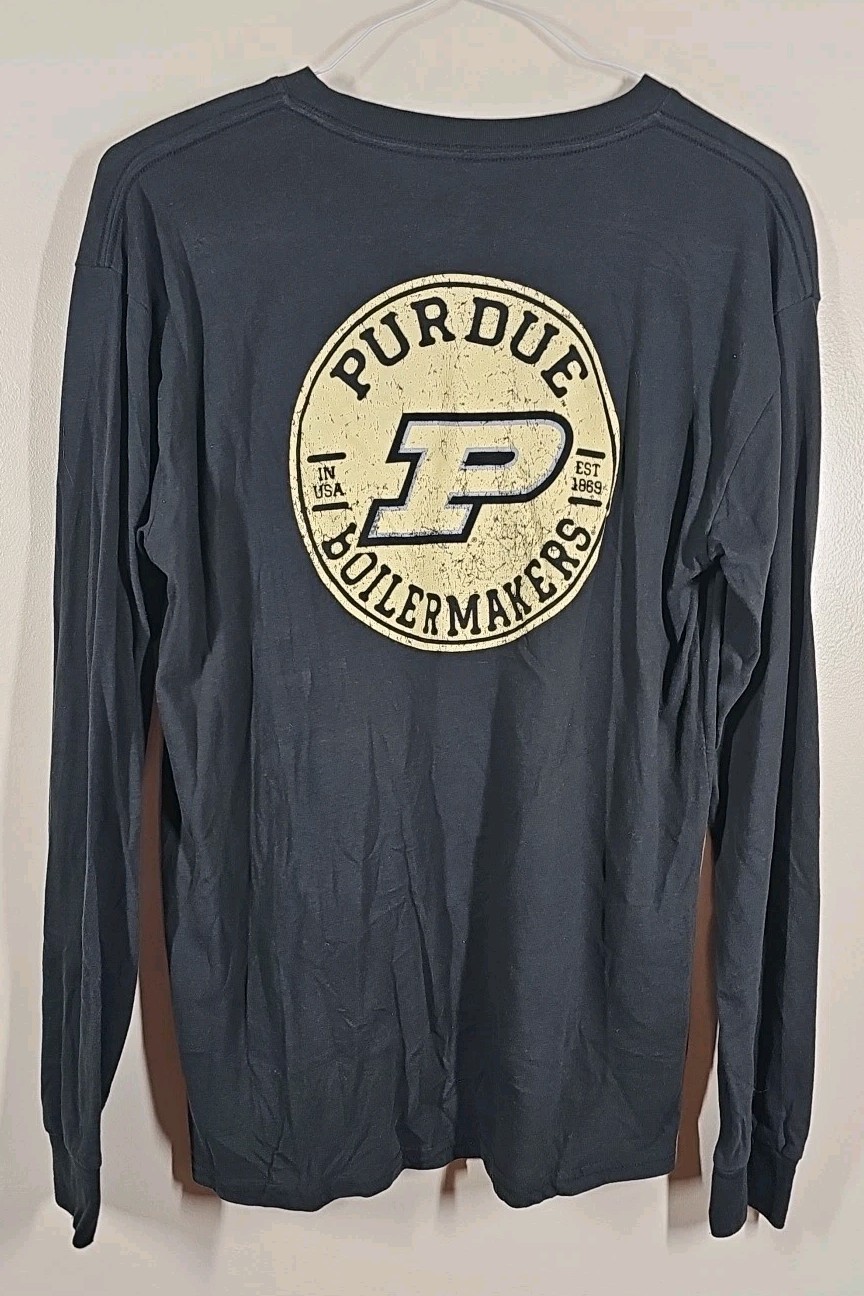 Rivalry Threads 91 Purdue Boilermakers Long Sleeve Mens Tshirt Size Large 42-44