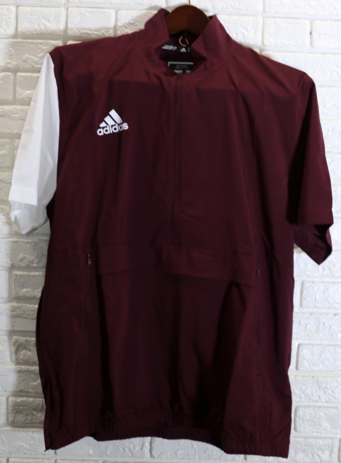 adidas Men’s stadium woven 1/4 zip short sleeve golf pullovers – Multiple Colors