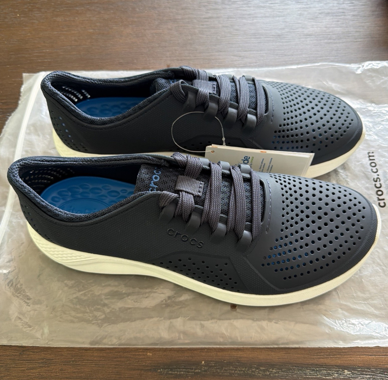 Crocs LiteRide Pacer Men’s Navy Lace-Up Athletic Sneakers
