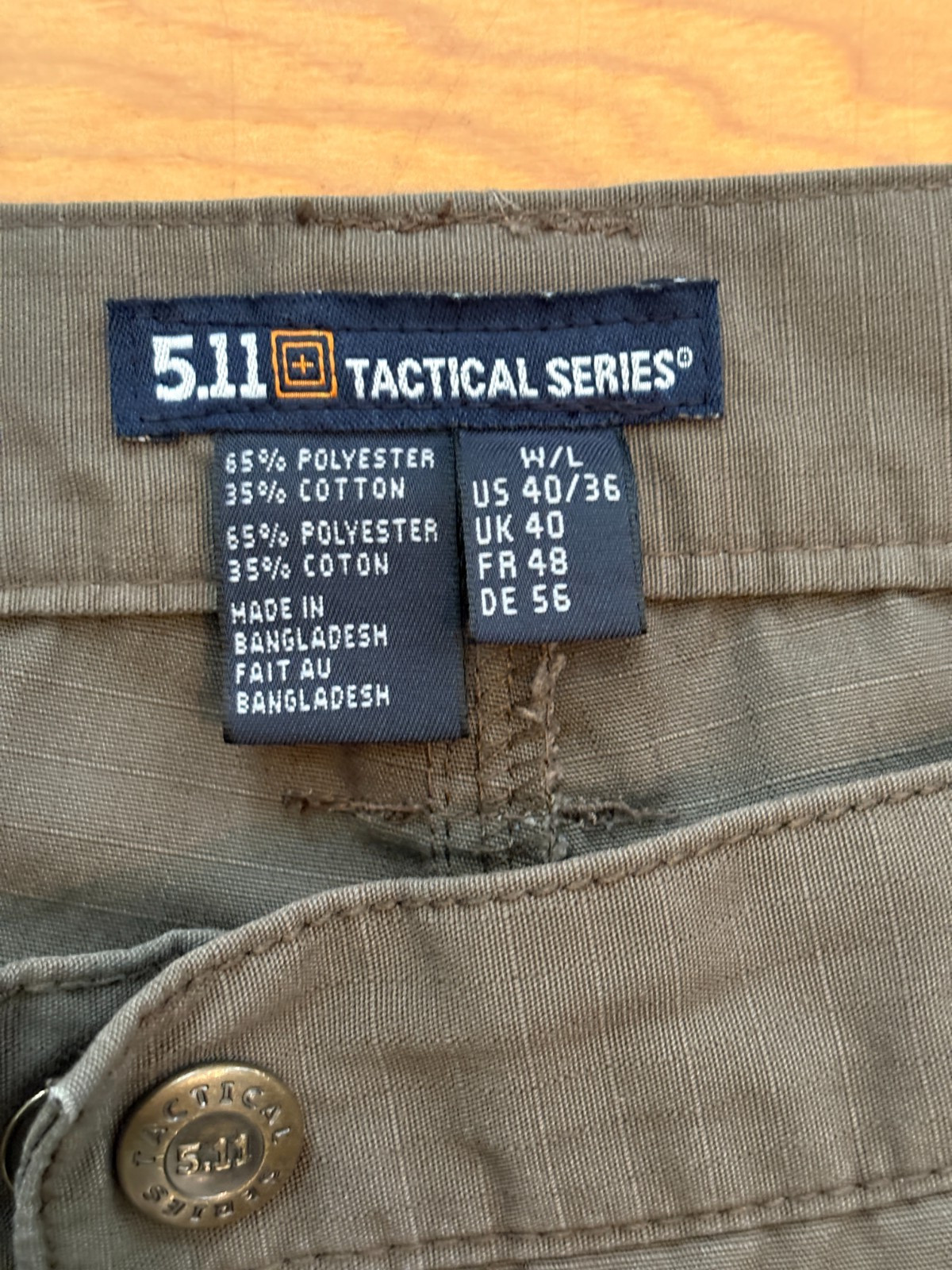 5.11 taclite pro tactical pants 40×36 Green preworn but very good