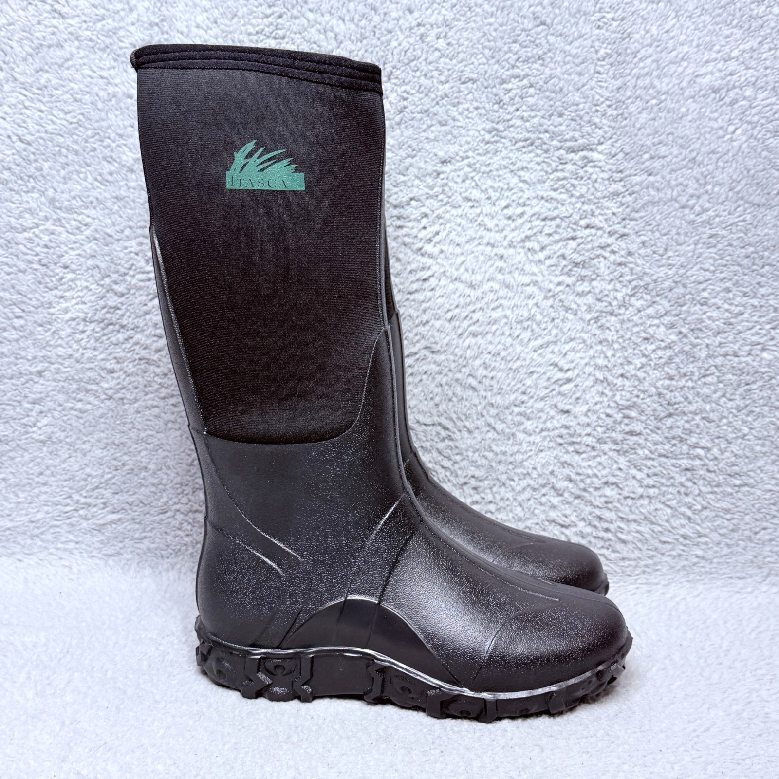 Itasca Bayou Tall Mens Size 8 Waterproof Rain Boots Black 4mm Neoprene 15″