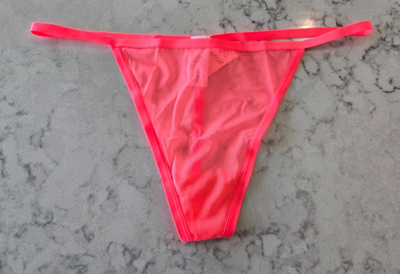 Aerie Smoothez Mesh String Thong – L – Neon Panty NWT