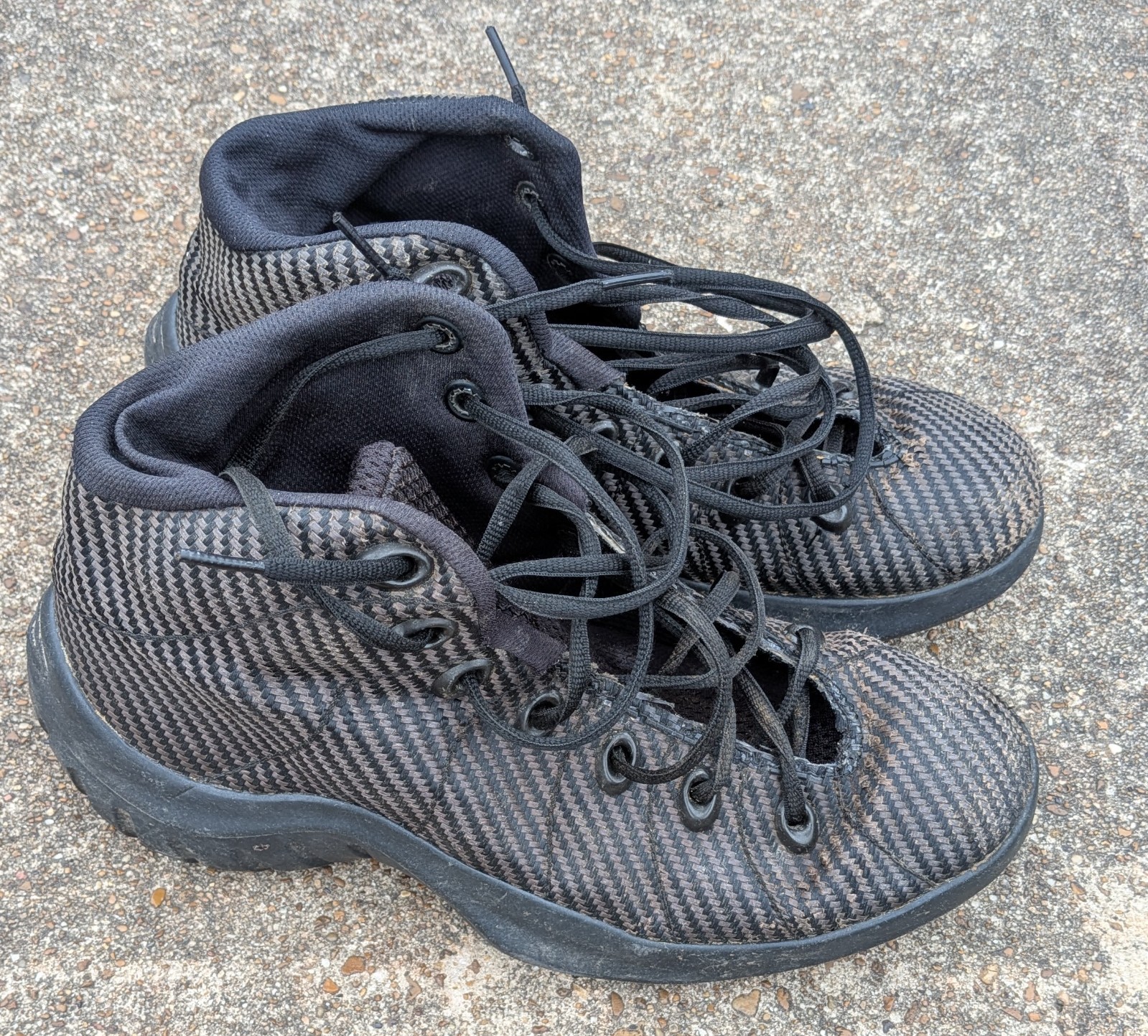Vintage 90’s Oakley Shoe One High Top Men’s Sz 10 Black Carbon Fiber Appearance