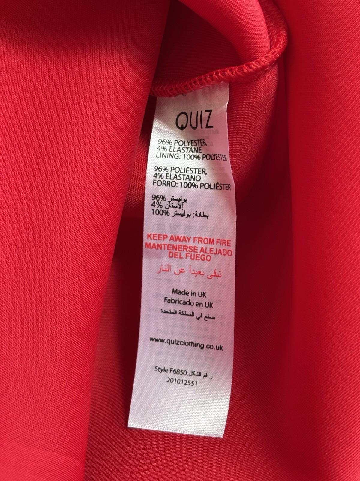 Quiz Big Red Bow Skater Dress Size 10 New With Tags