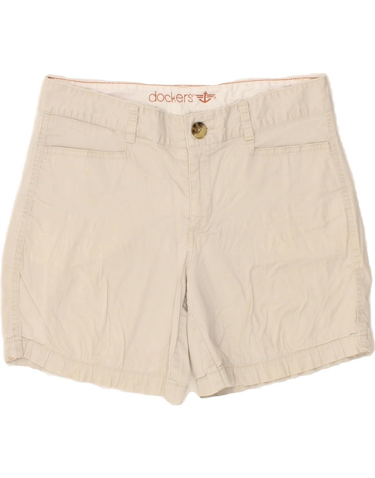 DOCKERS Womens Casual Shorts US 4 Small W30 Beige Cotton CH67