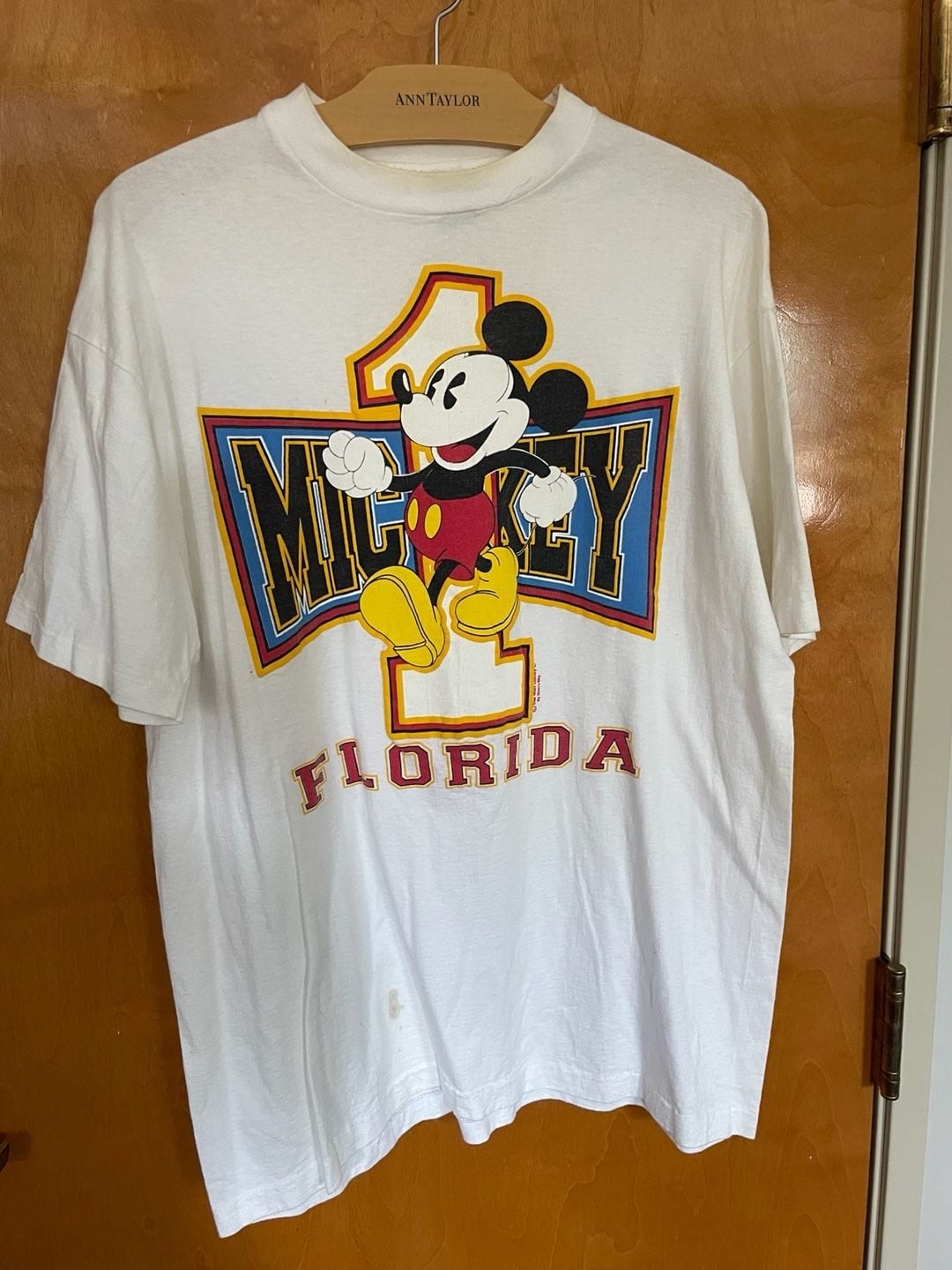 Vintage 1990s Disney Mickey Mouse Florida T-Shirt Sherry’s Best Single Stitch