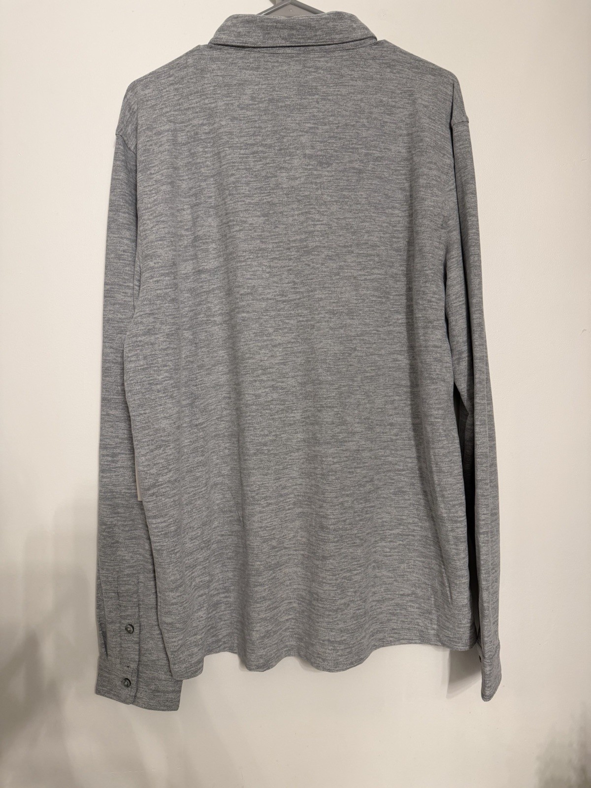 Vuori L/S Ace Button Down Shirt Men’s XL Light Grey V185 NWT Performance Pique