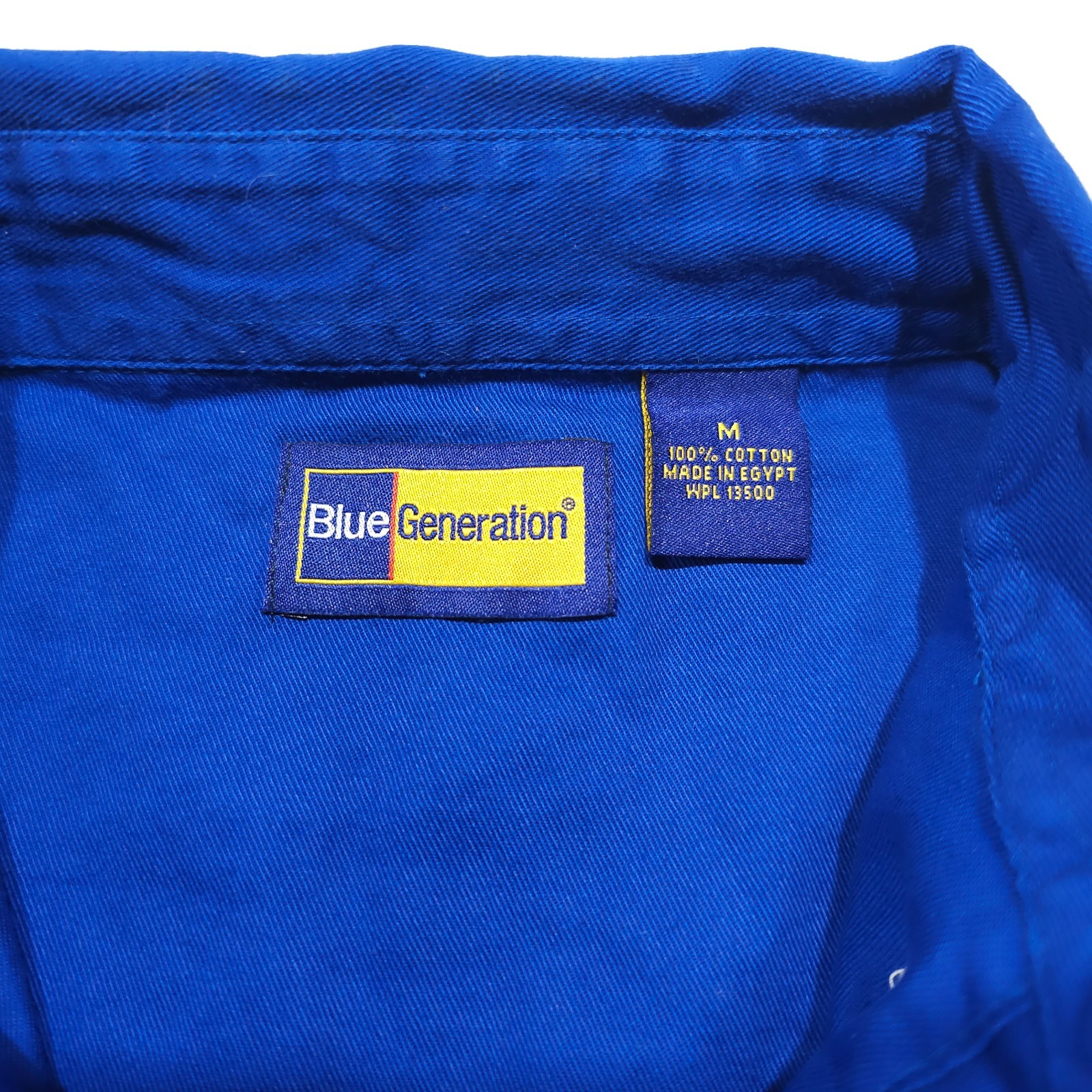 Blue Generation Men’s Long Sleeve 100% Cotton Button Down Collar Shirt. med. NEW