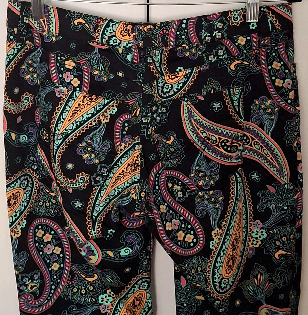 Loudmouth Black/Multi-colored Paisley-print Lightweight Jeans – Size 10