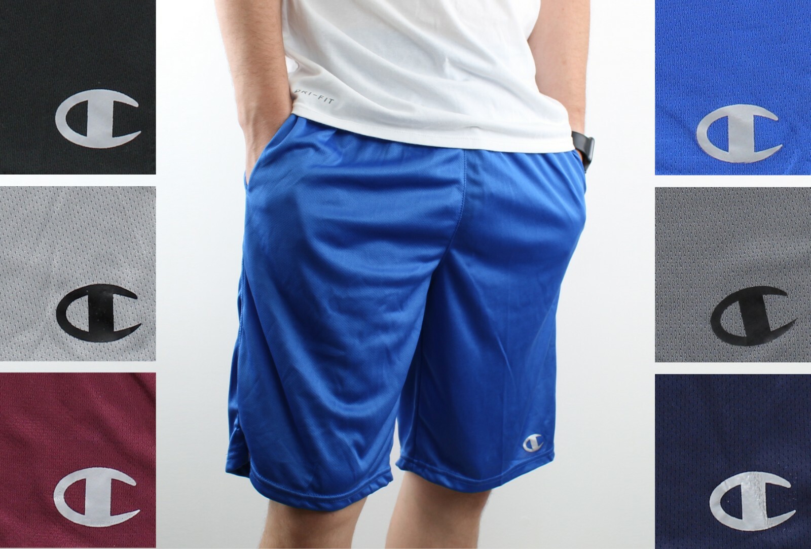 Champion Men’s Athletic Shorts Mesh Core Training Basketball Active with Pockets