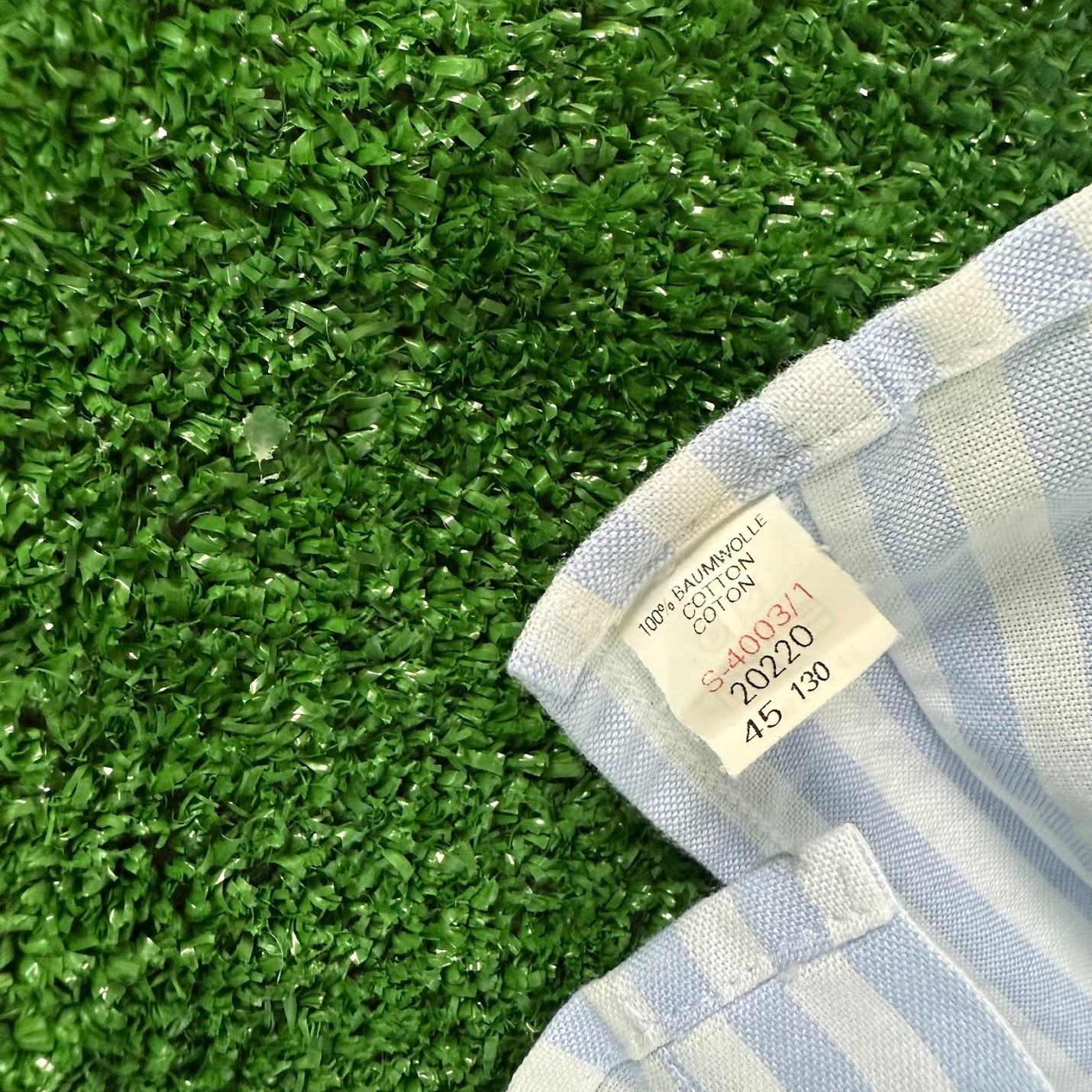 McNeal Long Sleeve Button Down Striped Blue Oxford Tailored Casual Shirt Size 45