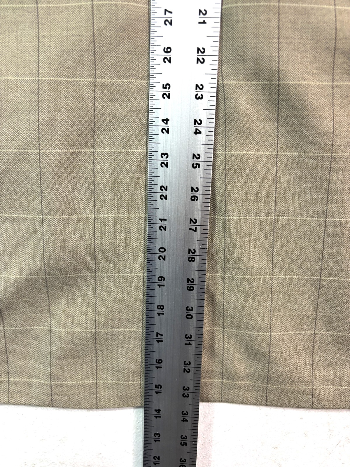 Alexander Lloyd 50L Beige Herringbone Windowpane Blazer Jacket Sport Coat USA