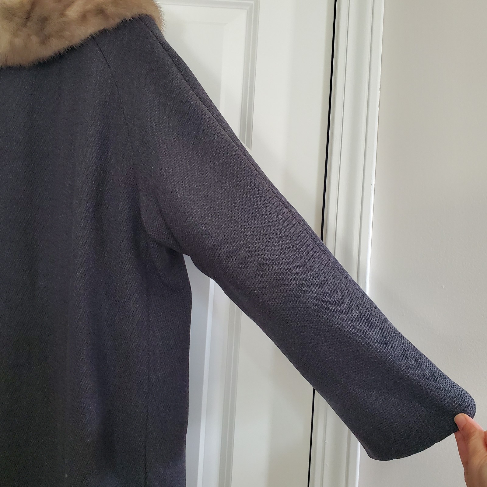 Baskin Wool Womens Coat With Fur Collar Vintage Syl-don Modes Cute Adorable