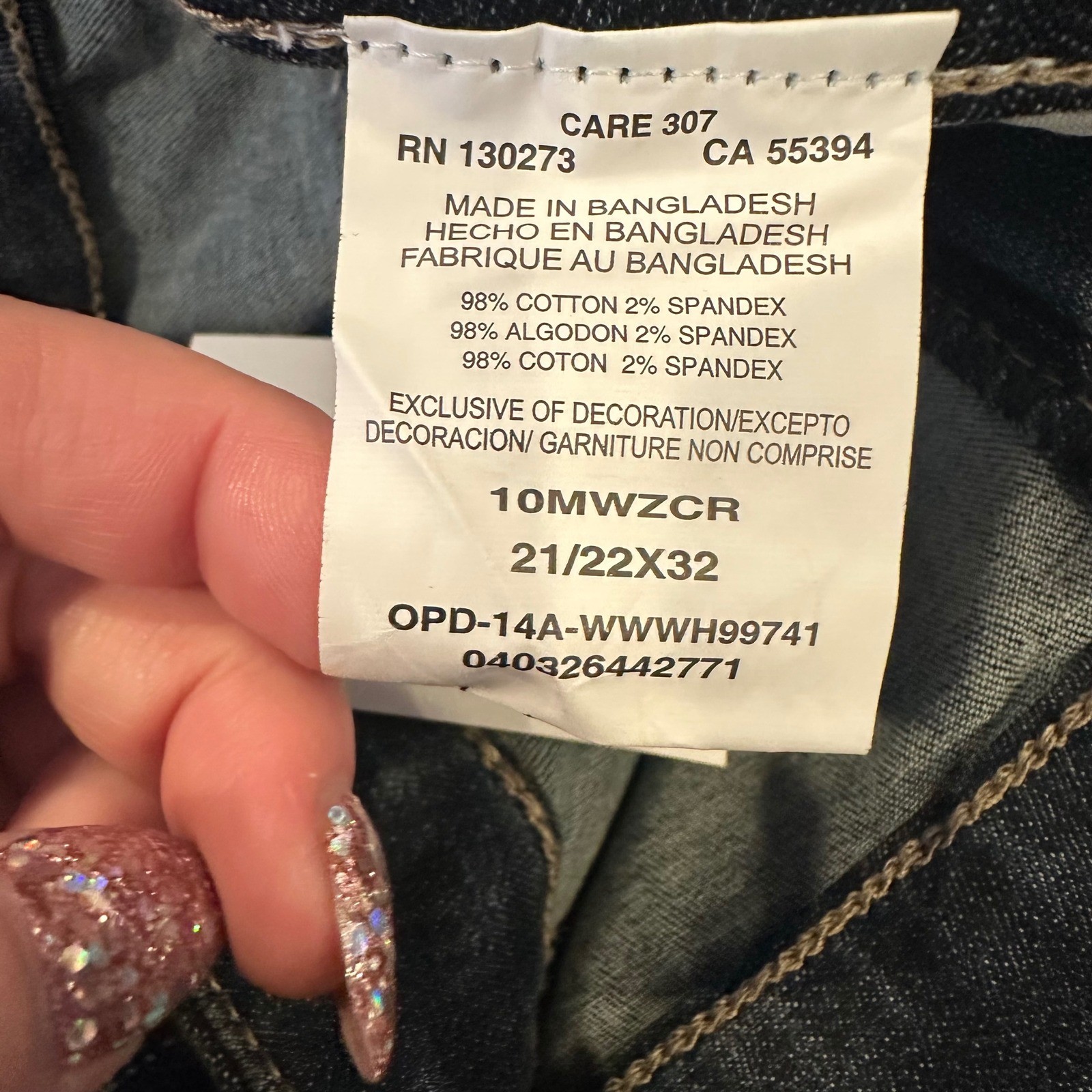 Wrangler Bespoke Trouser Flare Jeans Dark Wash High Rise Plus Size 21/22×32