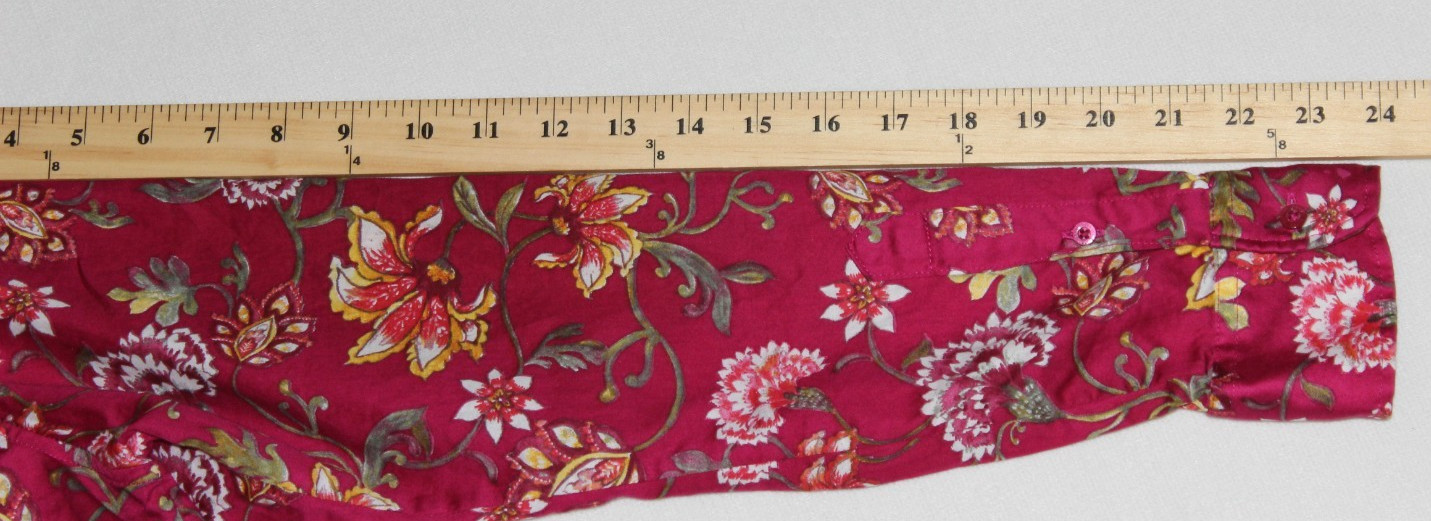 Lauren Ralph Lauren Button Up Blouse Women’s Size M Red Ditsy Floral VTG