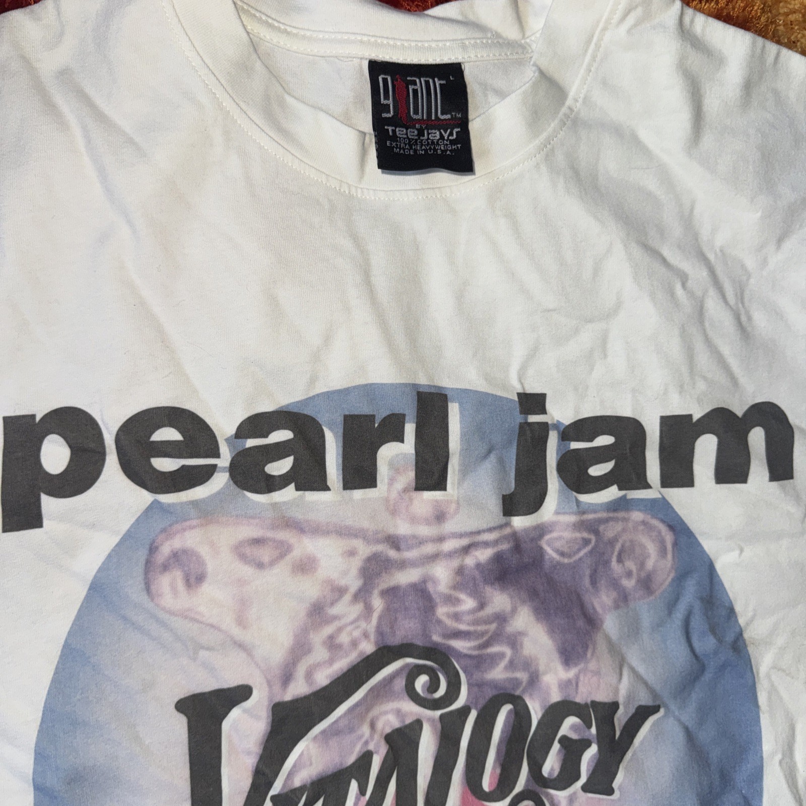 Vintage Boot Pearl Jam Yield World Tour Shirt Double Shirt Tourn95-96 Vitalogy