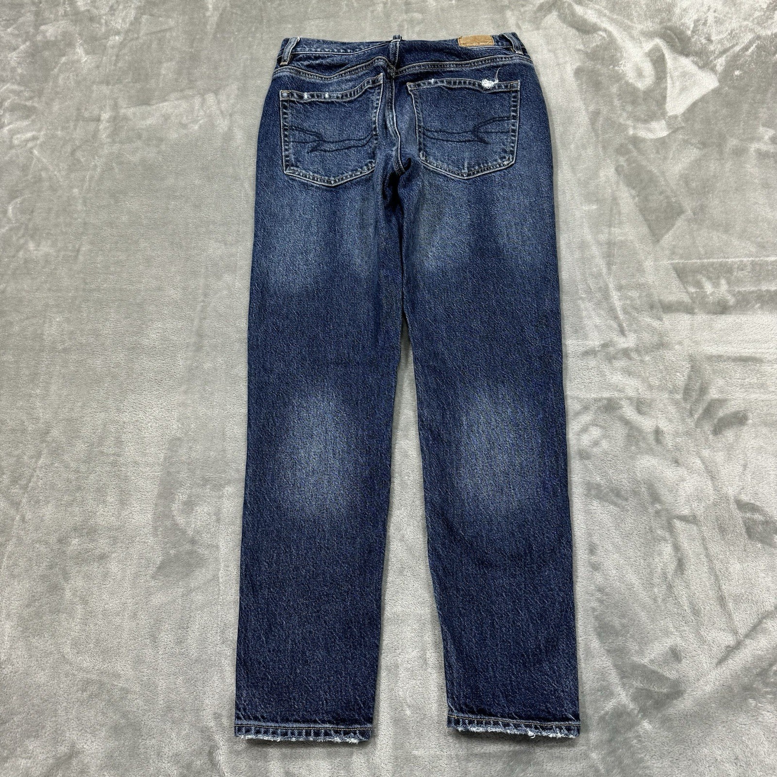 American Eagle Jeans Womens 2 Short Blue 90s Skinny Stretch Dark Wash Denim City