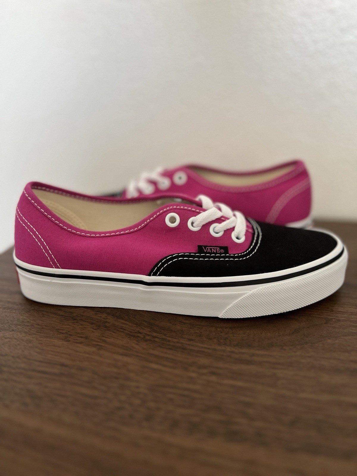 Vans Authentic Pop Raspberry Rose Pink Canvas Skate Sneakers Shoes Size 5 Mens
