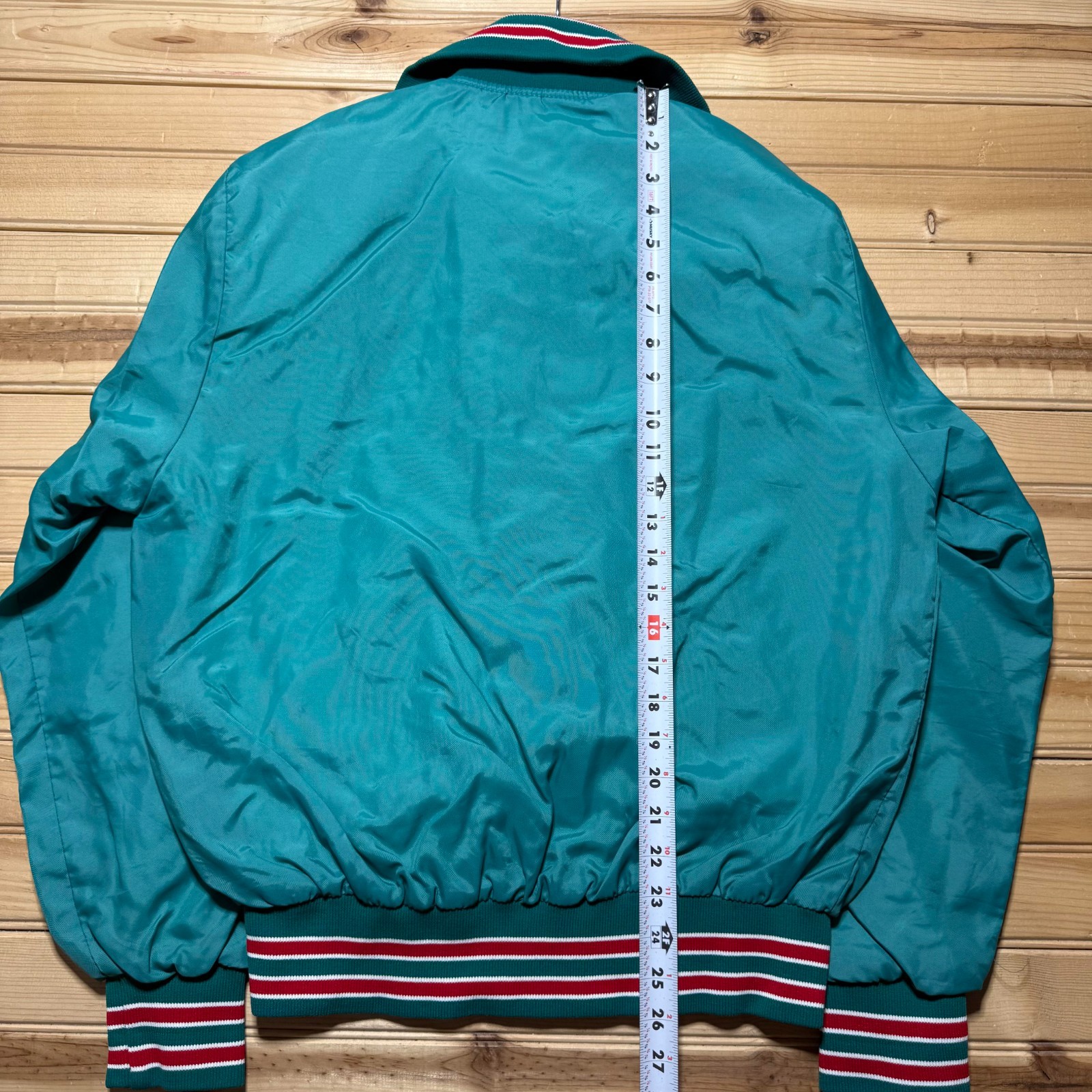 Vintage 90s University UM Patch Satin Bomber Jacket USA Made Medium