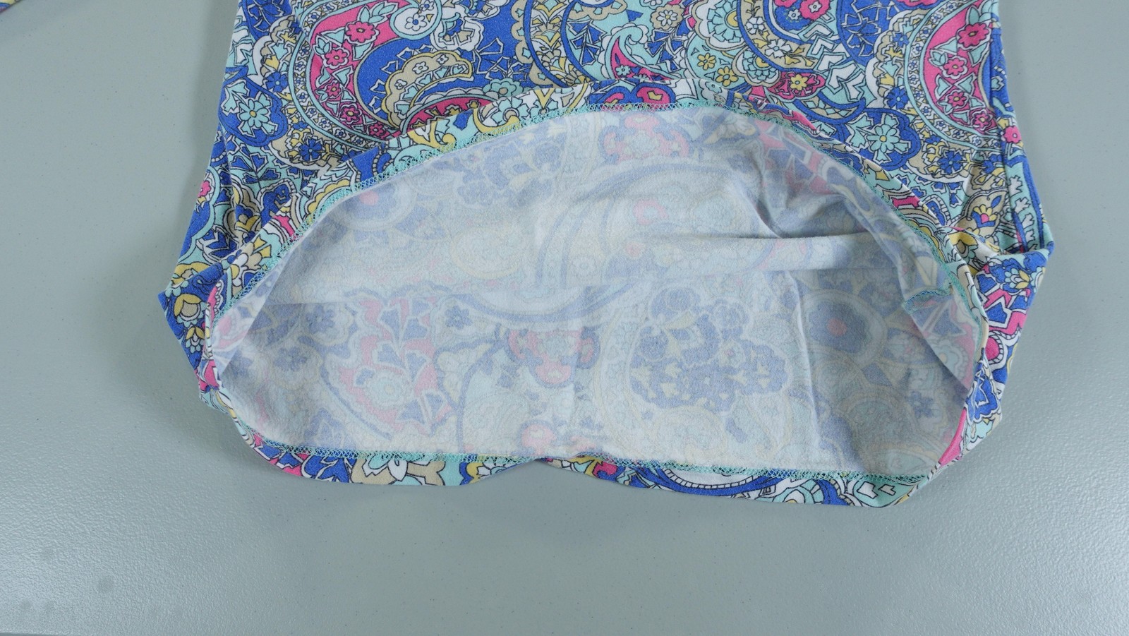 Talbots Shirt Womens SP Multicolor Paisley 3/4 Sleeve Crew Neck Jersey Top