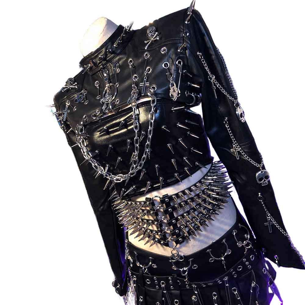 Goth Tops Spiked Emo Clothing Y2K Punk Rock Clothes Gothic Tank Grunge