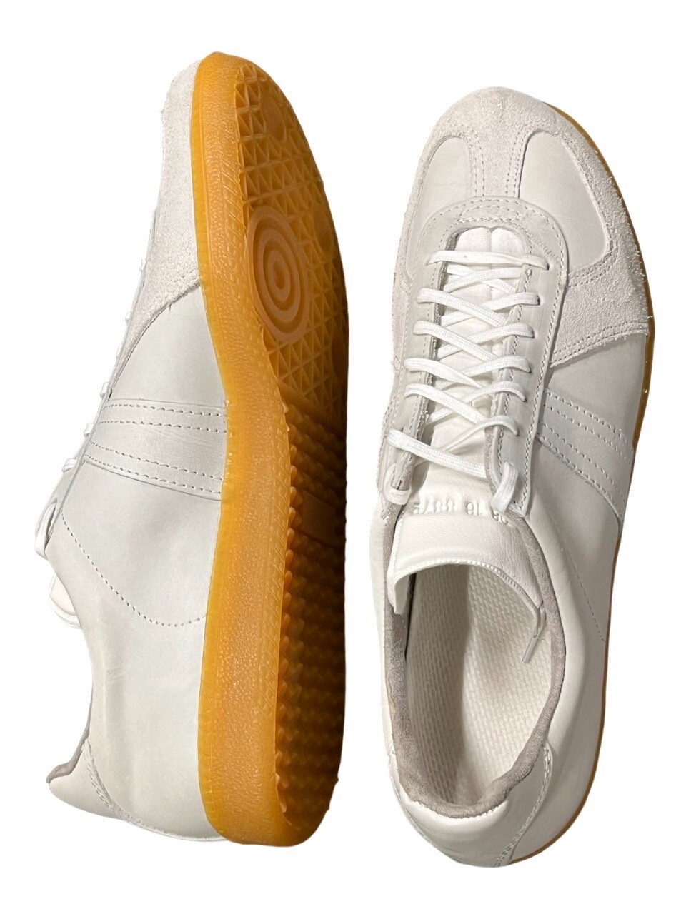 GENUINE German Army Bundeswehr Vintage Leather Trainers White