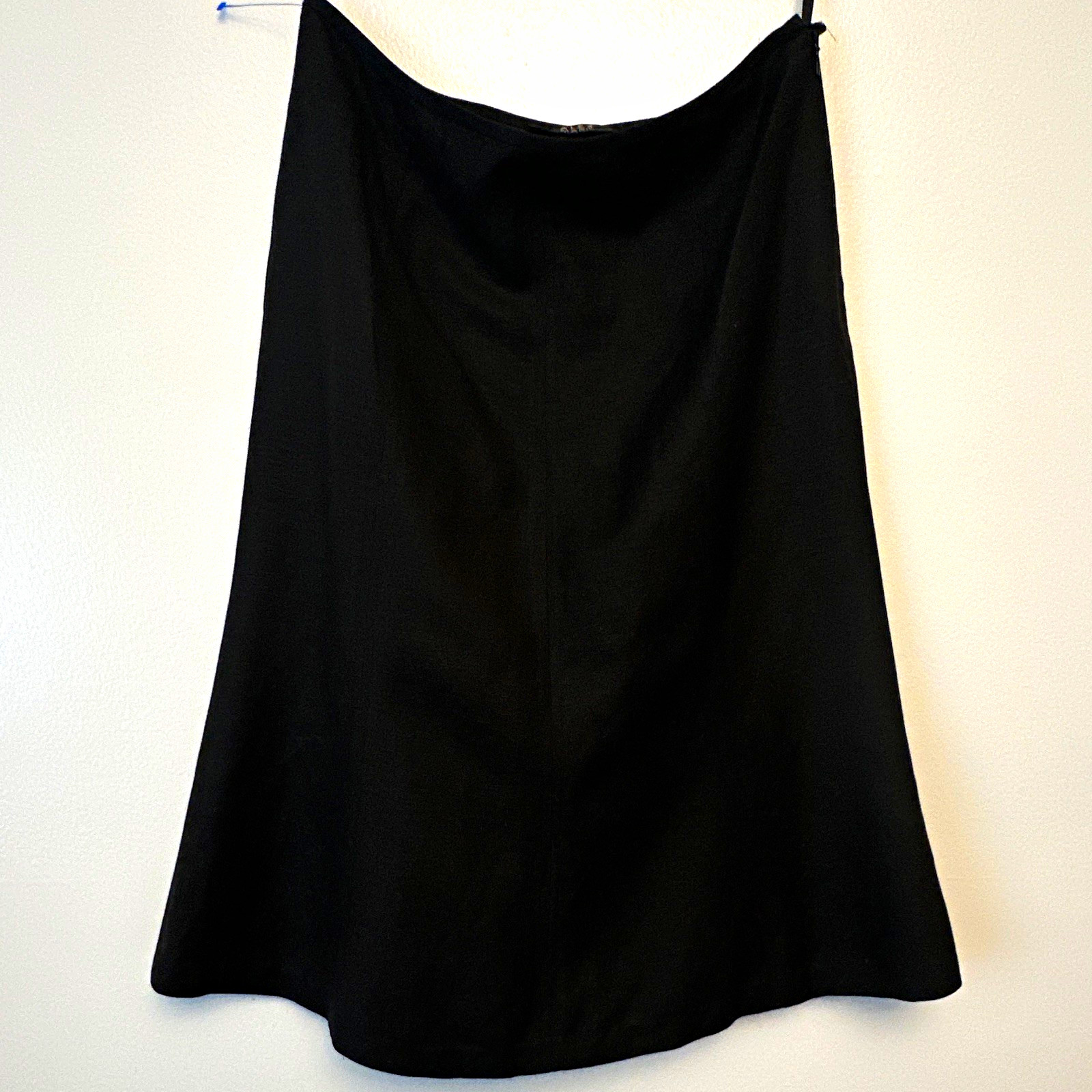 Alex Marie Black Linen Blend Lined A-Line Knee Length Skirt Womens 6