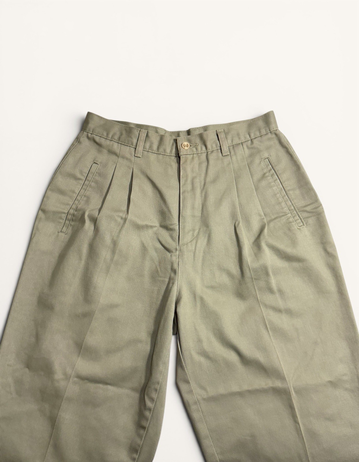 VTG 90s Northern Reflections Pleated Pants Womens Green Cotton Canada – 32W