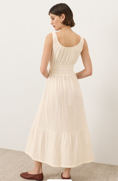 Flash Sale Pact Organic Coastal Double Gauze Cami Dress – Cream