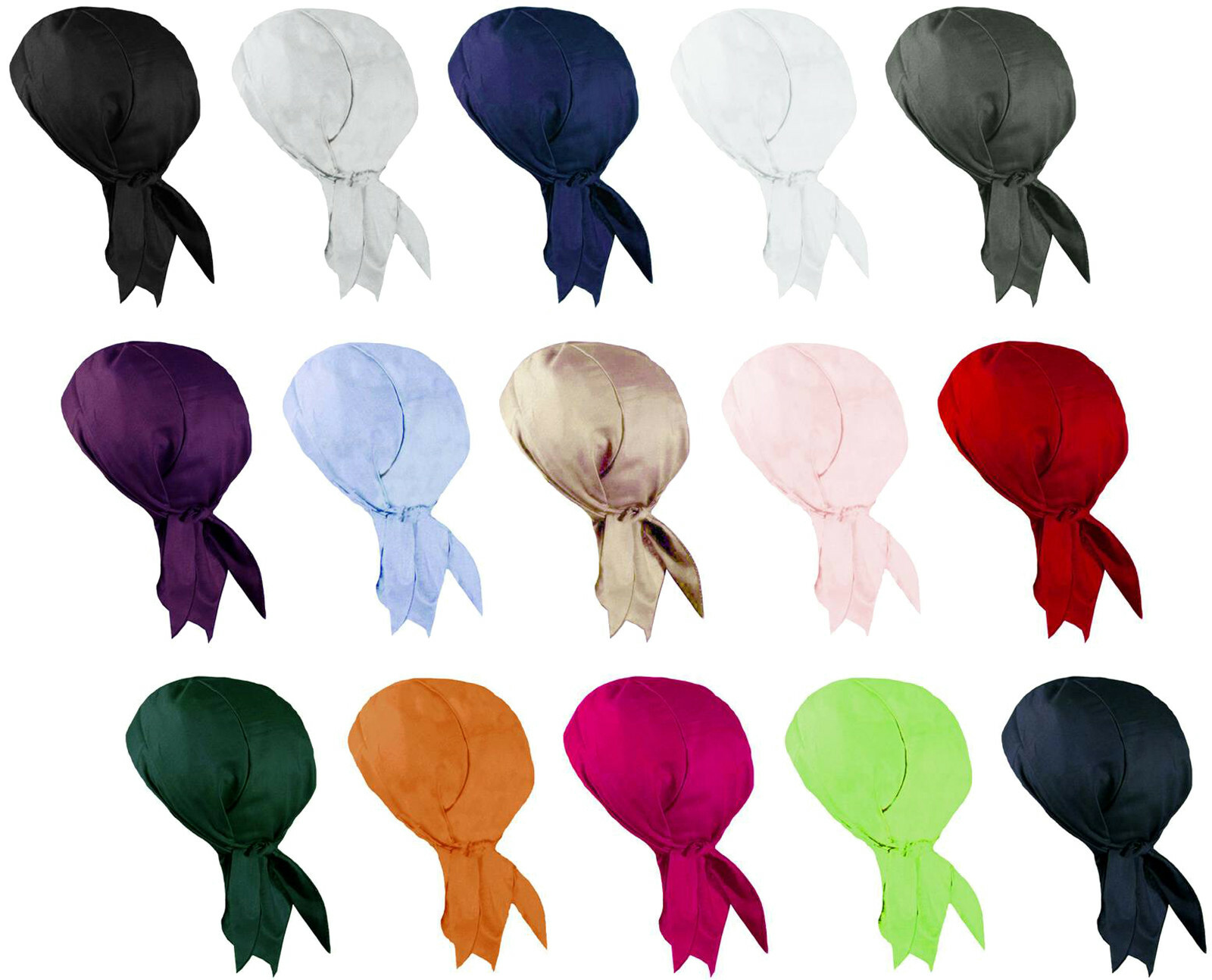 Bandana Dorag Cap w Sweatband Motorcycle Dorag Biker Skull Cover Chemo Head Wrap