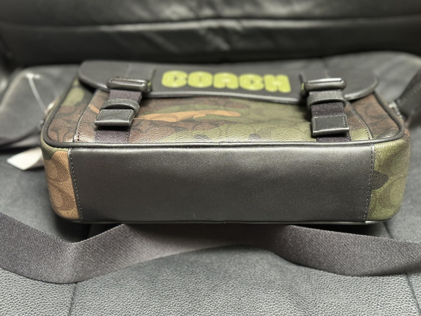 NWT Coach Men’s Track Crossbody with Camo Print & Coach Patch CC018 Green Multi