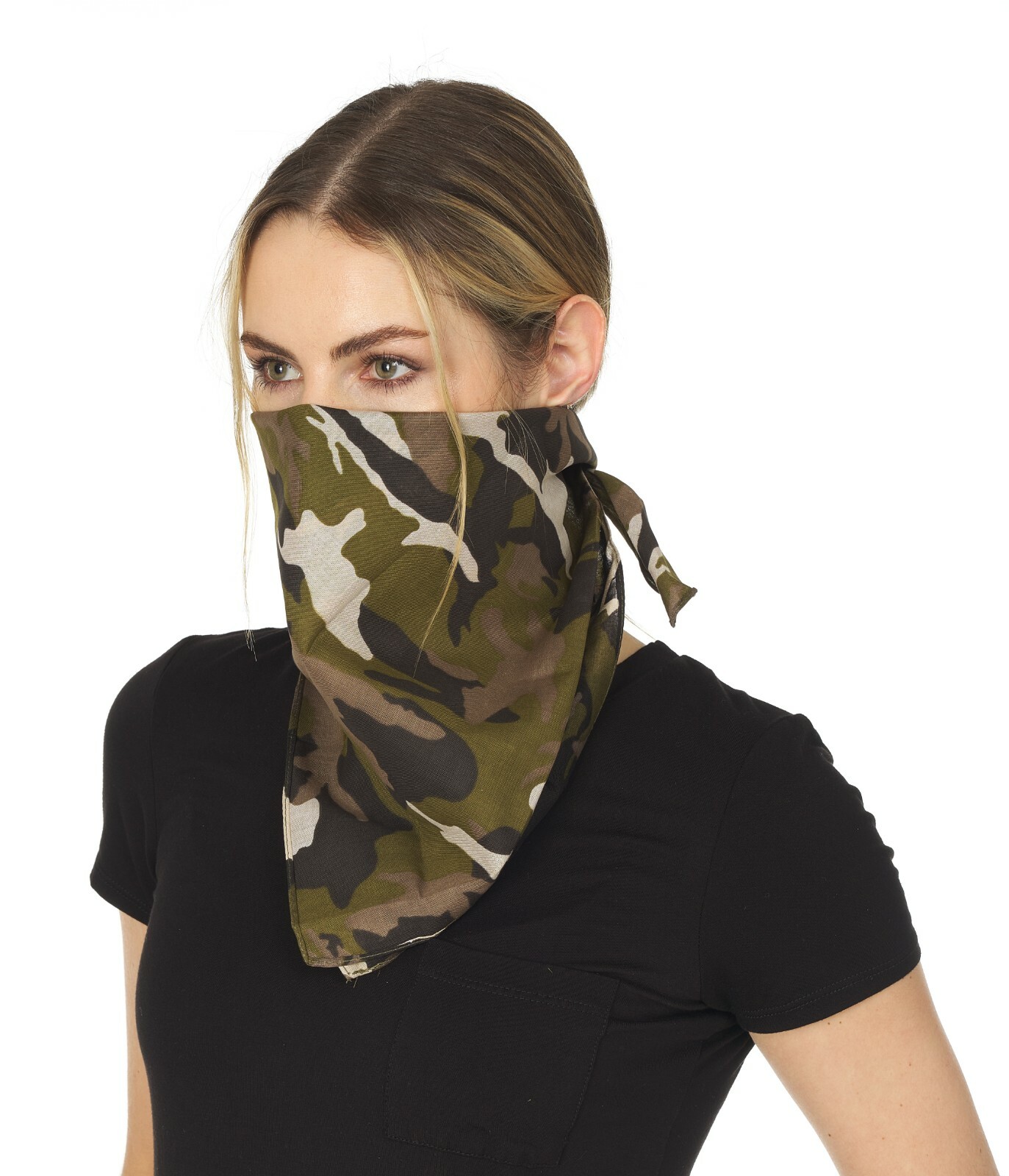 Bandanas 2 Pack Bear River WorkWear 100% Cotton Camo Green Bandanas (Pack of 2)