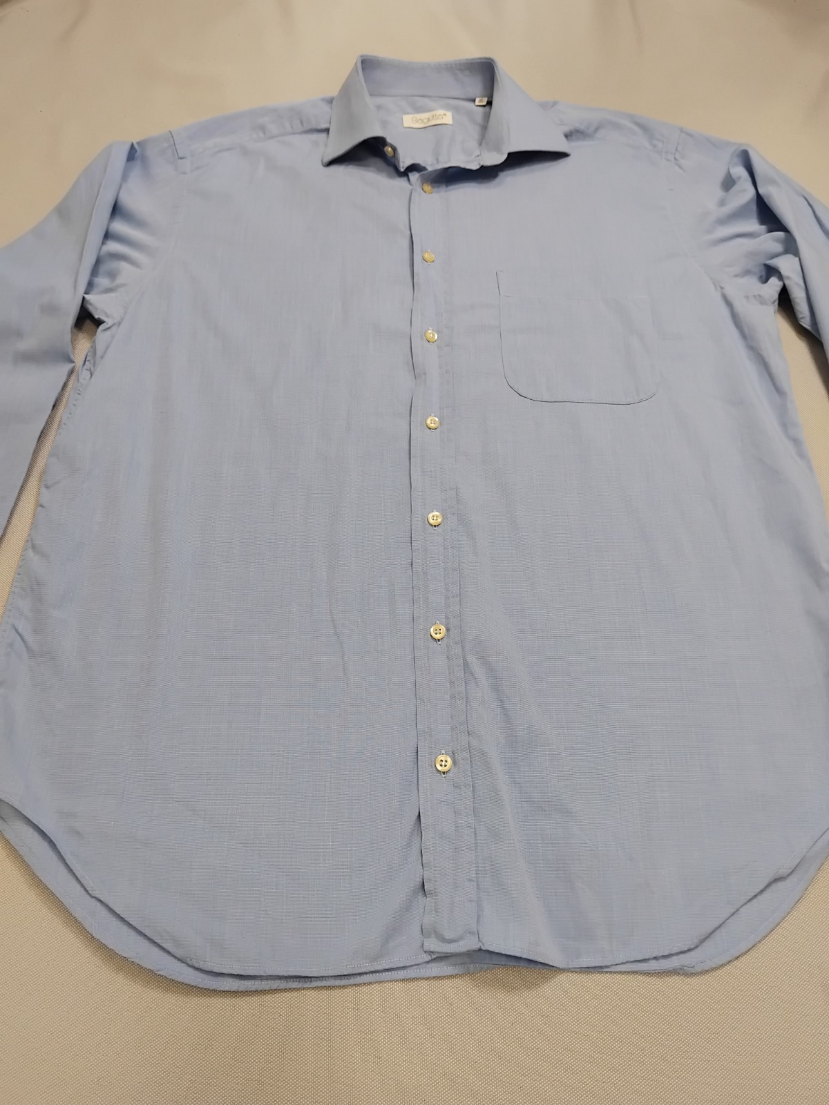 Bagutta Men’s Button-Up Casual Formal Solid Shirt Top, Size 42 / 16.5