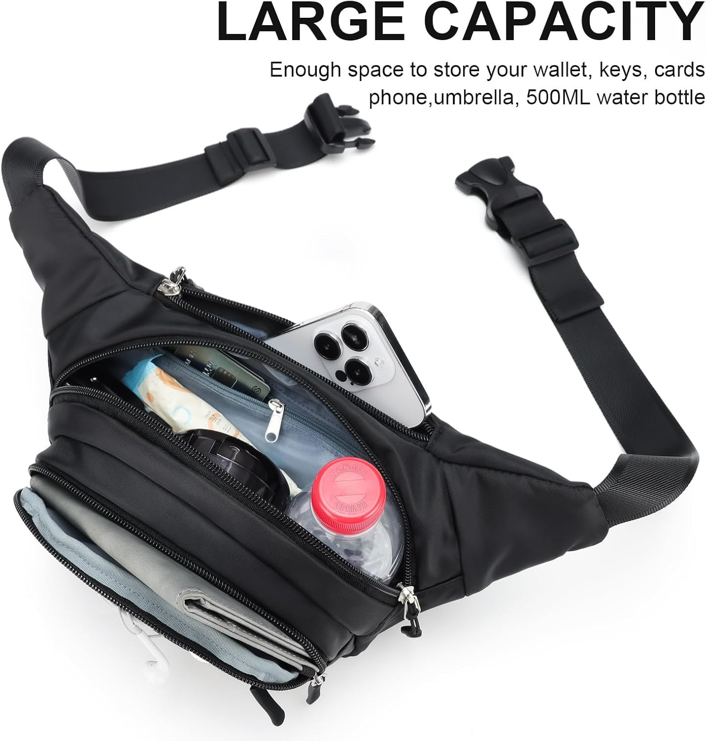 Fanny Pack Men Women plus Size with Extender Strap 70″,Extra Large Crossbody Wai