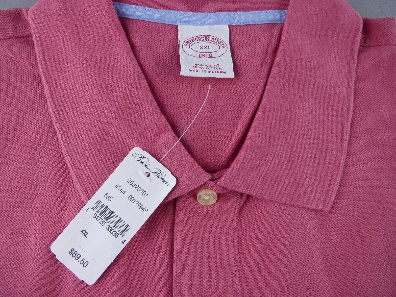 BROOKS BROTHERS POLO SHIRT 1818 Men’s Pastel Colors ORIGINAL Fit XL 2XL New $89