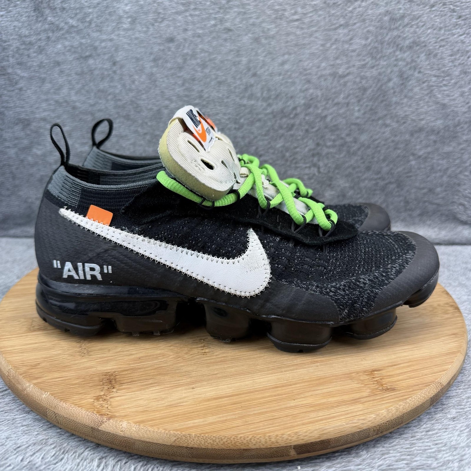 Nike Air VaporMax Off-White Shoes Mens Size 8 Black Running Sneakers AA3831-001