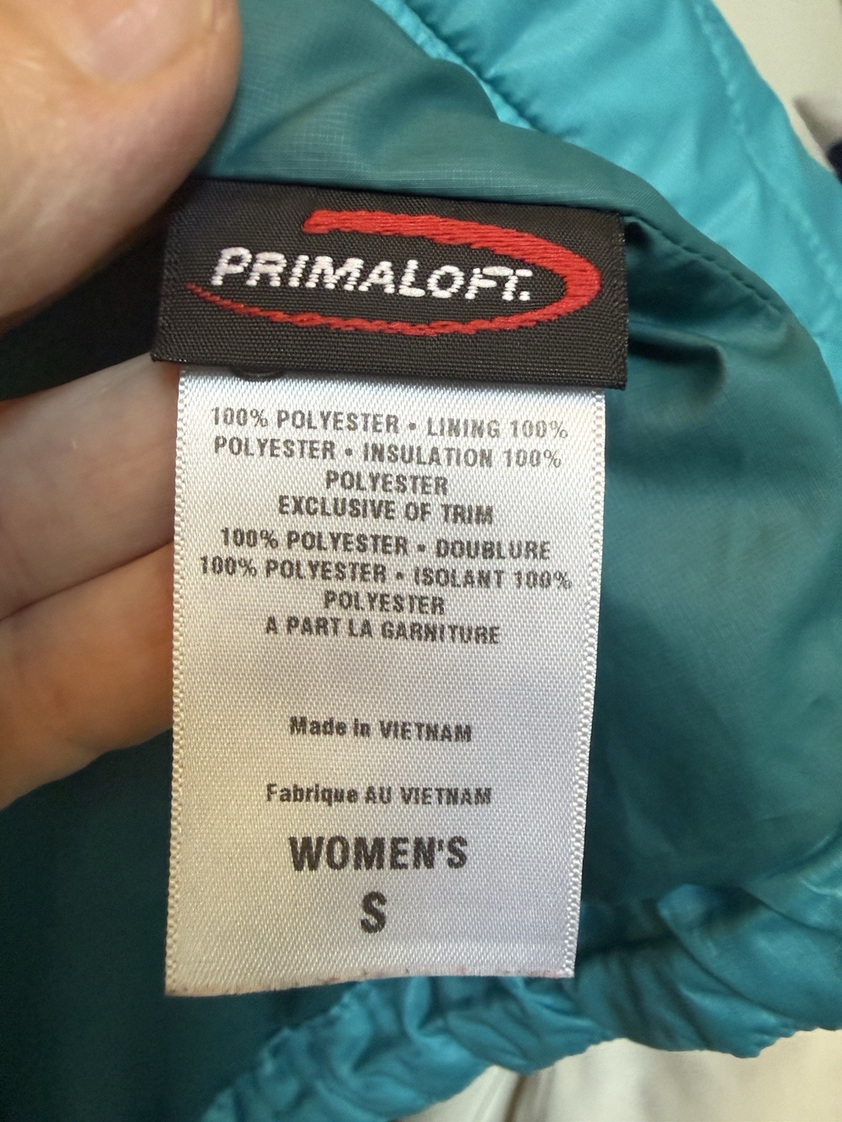 Patagonia Insulated Jacket Womens Small Blue Full Zip Packable Hiking Outdoor