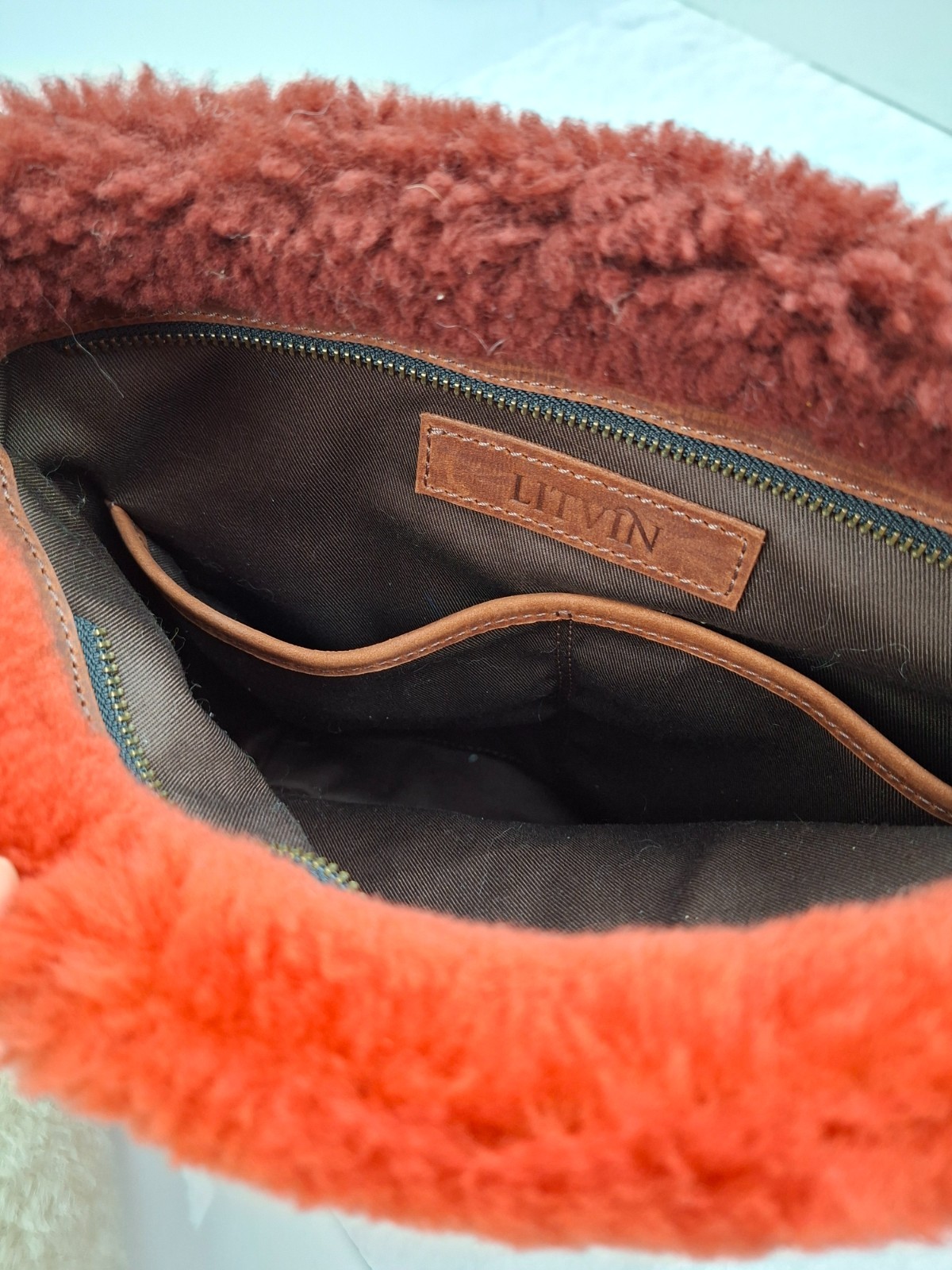 SAMPLE Crossbody bag Real Sheepskin fur teddy shoulder bag Plush Women purse