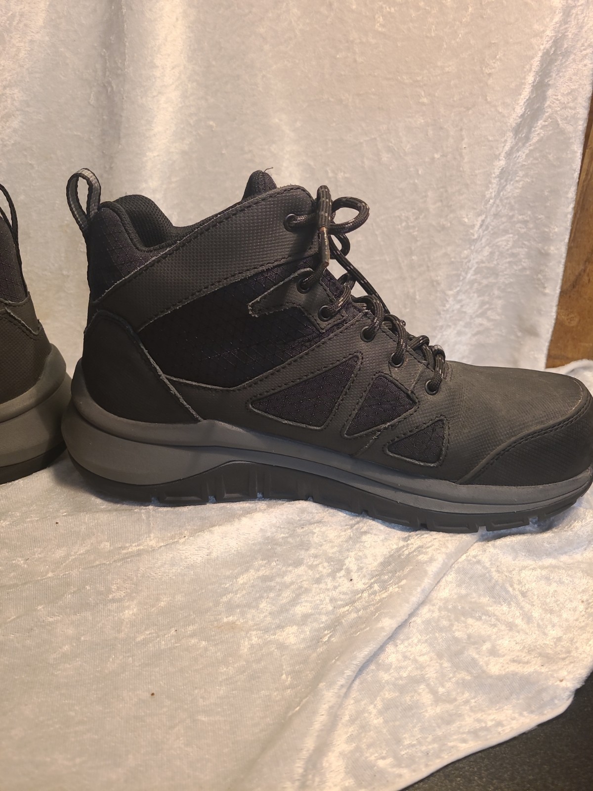 Merrell Fullbench Speed Mid Carbon Fiber Work Boots, Black, Men’s 8.5M