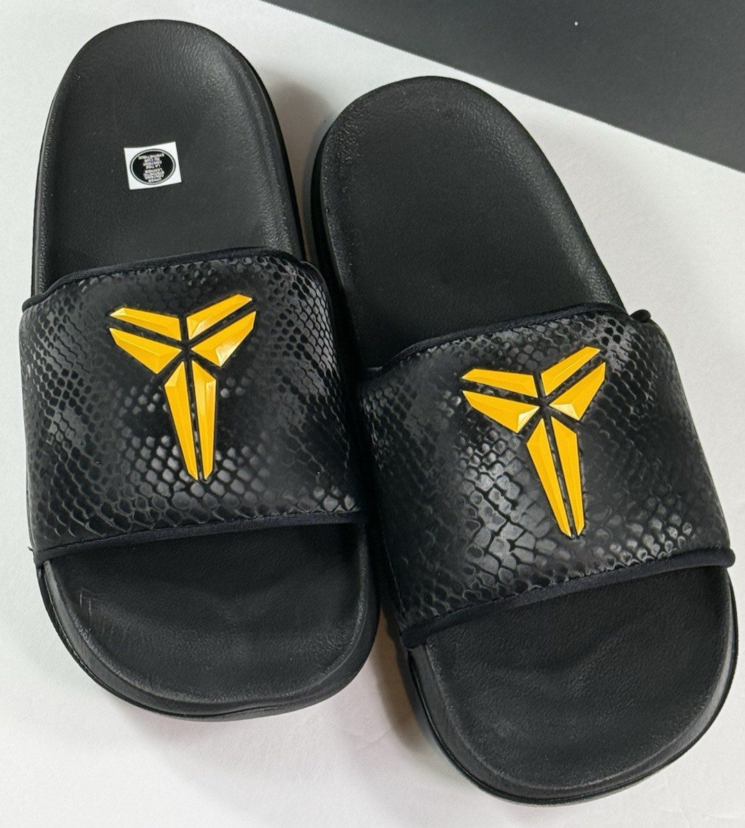 Authentic Men’s KOBE Offcourt Slide / Black-University Gold / #IF2870 003 / NIB