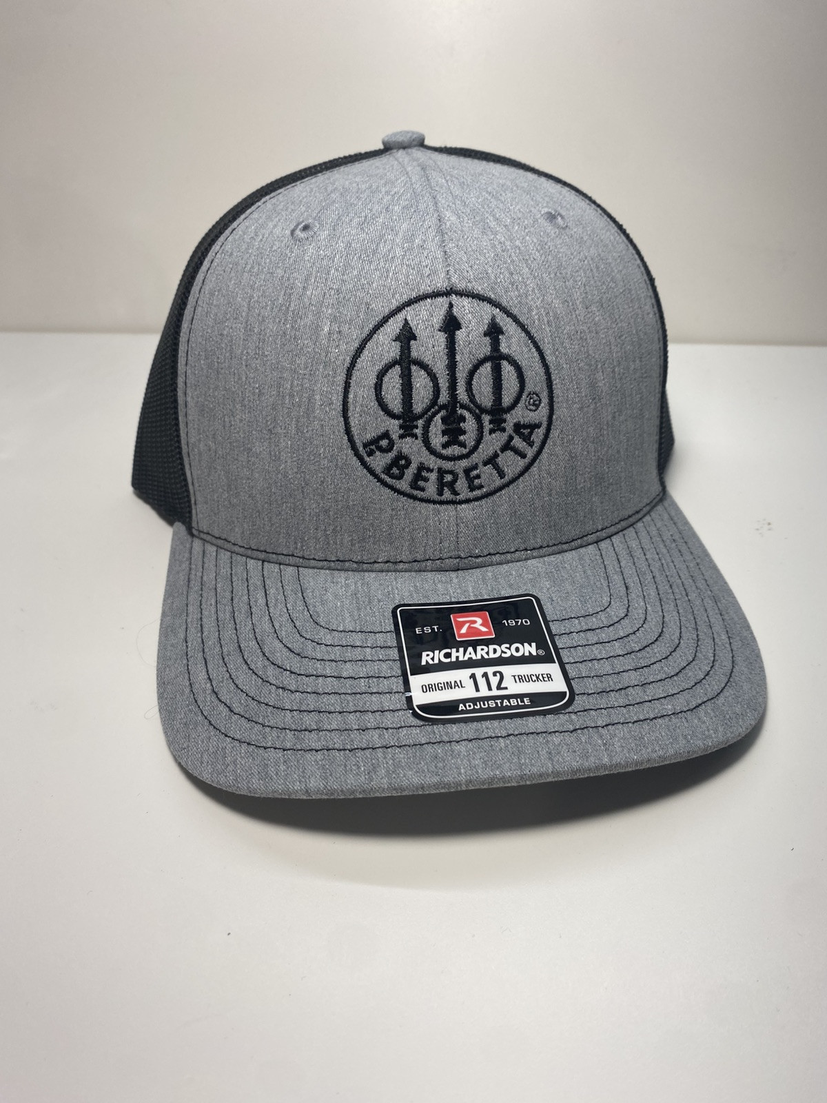 Beretta Firearms Logo Cap Gray/black Mesh Richardson 112 SnapBack